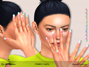 Sims 4 — Ombre Nails by MahoCreations — The ombre nails are perfect for summer and beach. Look like cool drinks, right?
