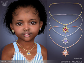 Sims 4 — Sunburst Necklace For Toddlers by feyona — Sunburst Necklace For Toddlers comes with 12 swatches. Check the