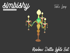 Sims 4 — Rainbow Dottie Lights Set - Table Lamp by simbishy — A colourful, rainbow table lamp to light up your life!