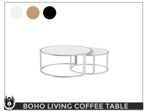 Sims 4 — Modern Boho Living Room Coffee Table by nemesis_im — Coffee Table from Modern Boho Living Room Set - 4 Colors -