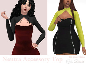 Sims 4 — Neutra Accessory Top by Dissia — Accessory long sleeves top which shows above tops and dresses :) Available in