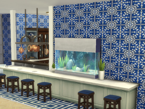 Sims 4 — Portuguese Tiled Wallpaper by Morrii — Set of 7 Portuguese Tiled Wallpapers