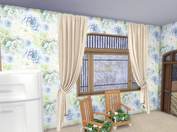 Sims 4 — Succulent Wallpaper by Morrii — Succulent Plant Wallpaper