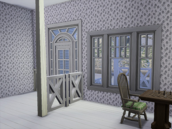 Sims 4 — Ditzy Flower Wallpaper by Morrii — Ditzy Flower Wallpaper