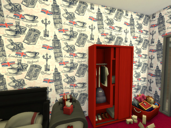Sims 4 — London Wallpaper by Morrii — London Wallpaper