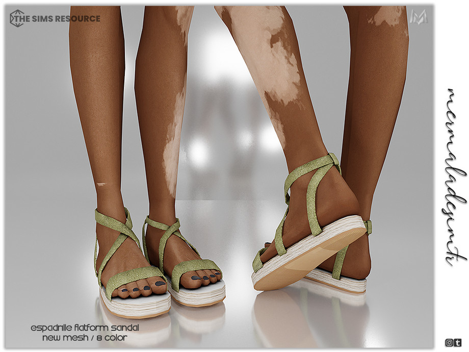 The Sims Resource Espadrille Platform Sandals S08