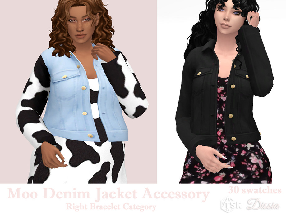 The Sims Resource Moo Denim Jacket Accessory