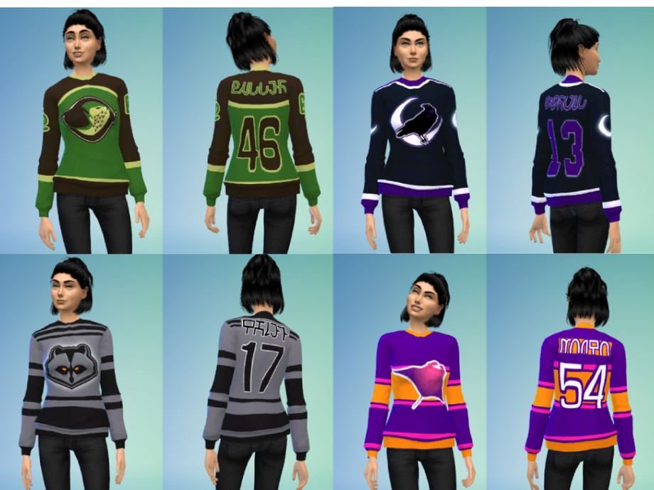 Mod The Sims - Hockey Jerseys - Set 1