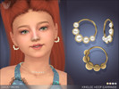 Sims 4 — Kinslee Hoop Earrings For Kids by feyona — Kinslee Hoop Earrings For Kids come in 4 colors: yellow, white,