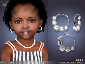 Sims 4 — Kinslee Hoop Earrings For Toddlers by feyona — Kinslee Hoop Earrings For Toddlers come in 4 colors: yellow,
