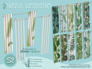 Sims 4 — Naturalis Guest Bedroom curtain 2x1 by SIMcredible! — by SIMcredibledesigns.com available at TSR lots of