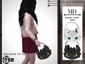 Sims 4 — NIGHT FURY BAG CHILD by Mydarling20 — new mesh base game compatible all lods all maps 2 colors the texture of