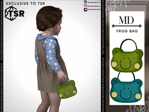 Sims 4 — FROG BAG TODDLER by Mydarling20 — new mesh base game compatible all lods all maps 3 colors the texture of this