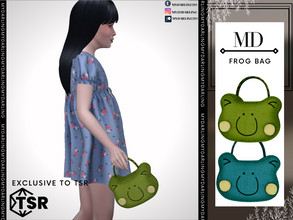 Sims 4 — FROG BAG CHILD by Mydarling20 — new mesh base game compatible all lods all maps 3 colors the texture of this cc