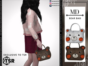 Sims 4 — BEAR BAG CHILD by Mydarling20 — new mesh base game compatible all lods all maps 5 colors the texture of this cc