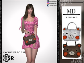 Sims 4 — BEAR BAG ADULT by Mydarling20 — new mesh base game compatible all lods all maps 5 colors the texture of this cc
