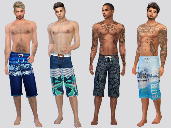 The Sims Resource - Surfer Board Shorts