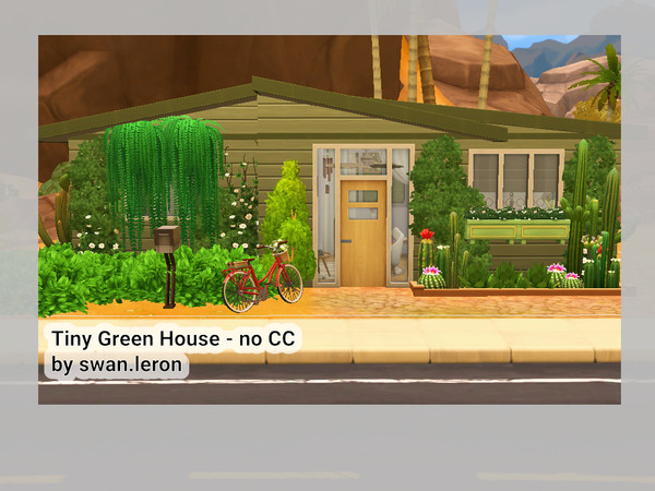 Sims 4 — Tiny Green House by swanleron — Tiny Green house for a young girl from Oasis Springs who is into gardening and