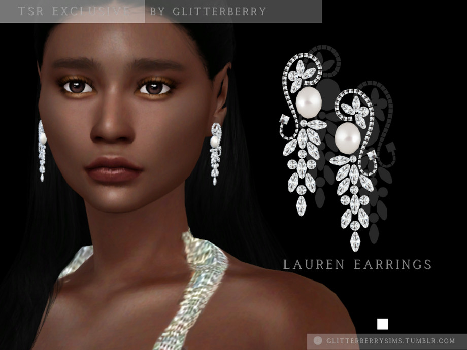 The Sims Resource - Lauren Earrings