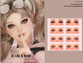 Sims 4 — KIMSNW | SOFT GIRL AESTHETIC EYELINER by Kimsnw — 8 Swatches Custom Thumbnail