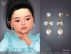 Sims 4 — Astrid Crystal Pearl Earrings For Toddlers by feyona — Astrid Crystal Pearl Earrings For Toddlers come in 3
