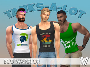 Sims 4 — Tanks A Lot Eco Warrior by SimmieV — Demonstrate your love for the planet and stay cool while doing it, with