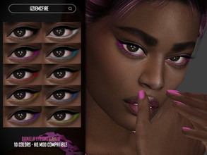 Sims 4 — Daniela Eyeliner N.179 by IzzieMcFire — Daniela Eyeliner N.179 contains 10 colors in HQ texture. Standalone item