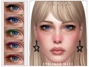 Sims 4 — Eyeliner N133 by Seleng — The eyeliner has 21 colours and HQ compatible. Allowed for teen, young adult, adult