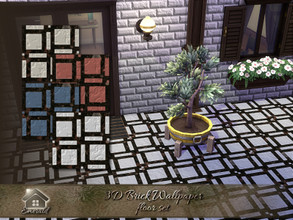 Sims 4 — 3D Brick Wallpaper floor set by Emerald — Achieve an alluring, high-end look with 3D Brick wallpaper.
