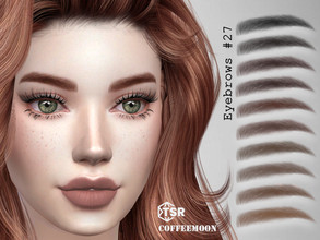 Sims 4 — Eyebrows N27 by coffeemoon — 10 colors for female only: teen, young, adult, elder HQ mod compatible