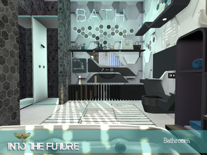 Sims 4 — Into The Future - Bathroom by fredbrenny — This bathroom is not extremely big. Mirrors will let you think