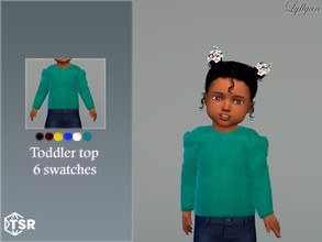 Sims 4 — Toddler top Clarissa by LYLLYAN — Toddler top in 6 swatches.