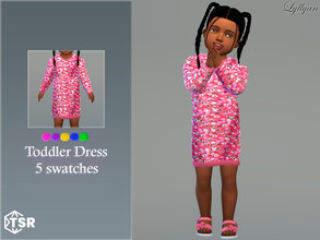 Sims 4 — Toddler dress Melissa by LYLLYAN — Toddler dress in 5 swatches.