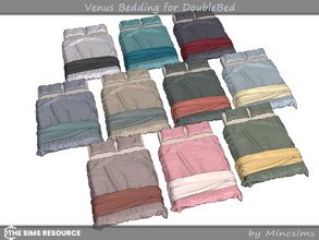 Sims 4 — Venus Bedding for DoubleBed by Mincsims — Basegame Compatible 10 swatches