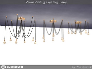 Sims 4 — Venus Ceiling Lighting Long by Mincsims — Basegame Compatible 5 swatches