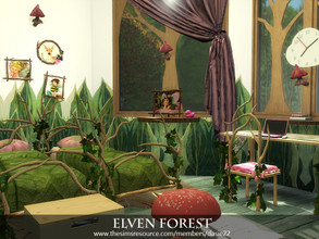 Sims 4 — Elven Forest by dasie22 — Elven Forest is a magical kids room built on an octagonal plan. Please, use code