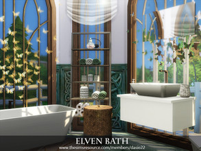 Sims 4 — Elven Bath by dasie22 — Elven Bath is a lovely bathroom built on an octagonal plan. Please, use code