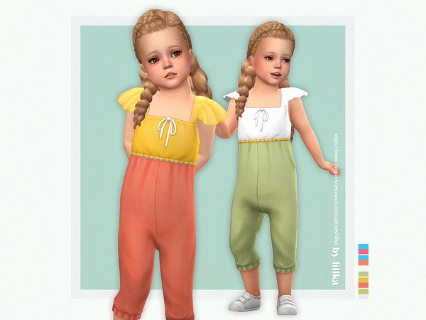 Sims 4 — Lara Jumpsuit [NEEDS COTTAGE LIVING] by lillka — YOU NEED COTTAGE LIVING 5 swatches Custom thumbnail