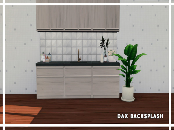 Sims 4 — Dax backsplash by xXSavannahXx2 — base game compatible, 4 swatches, all lods and shadows