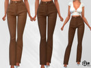 Sims 4 — Straight Leg Brown Jeans by saliwa — Straight Leg Brown Jeans