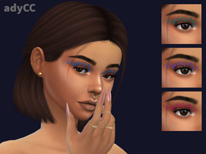 Sims 4 — sara eyeliner by adyCC — graphic liner in four pretty swatches, base game compatible and can be used with any