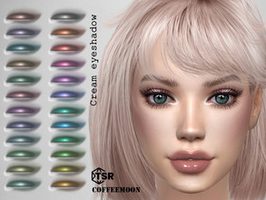 Sims 4 — Cream eyeshadow by coffeemoon — 24 colors for female: teen, young, adult, elder HQ mod compatible