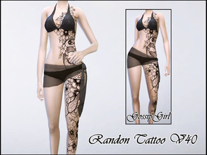 Sims 4 — Random Tattoo V40 by GossipGirl by GossipGirl-S4 — - works with all skins and overlays - Light and dark swatches
