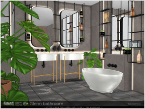 Sims 4 — Glenn bathroom by Severinka_ — A set of furniture for decoration bathroom in the Modern style. The set includes