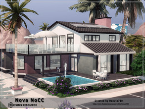 Sims 4 — Nova NoCC by Danuta720 — A modern shape, beautiful, cozy interiors are the features of this house. Check for