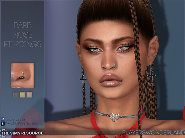 The Sims Resource Barb Nose Piercings