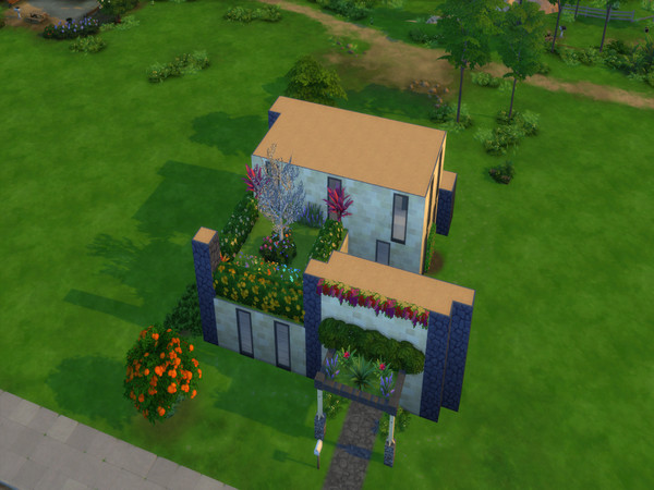 Sims 4 — Windowed Oasis by cj45672 — This fair sized loft type lot is a green lovers dream. Filled to the brim with