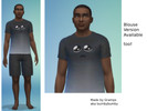 Sims 4 — Baby Eyes T-Shirt by bumbybumby — Gradient t-shirt with the eyes and mouth of the baby eyes emoji 