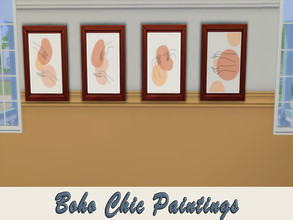 Sims 4 — Boho Chic Paintings by xXSavannahXx2 —  cost 330$, 4 swatches, you can find it in decor - decoration (wall) 