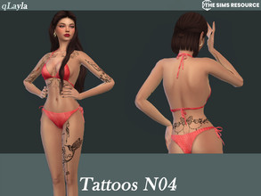 Sims 4 — Tattoos N04 by qLayla — The tattoos are : - base game compatible - available from teen to elder The tattoos have
